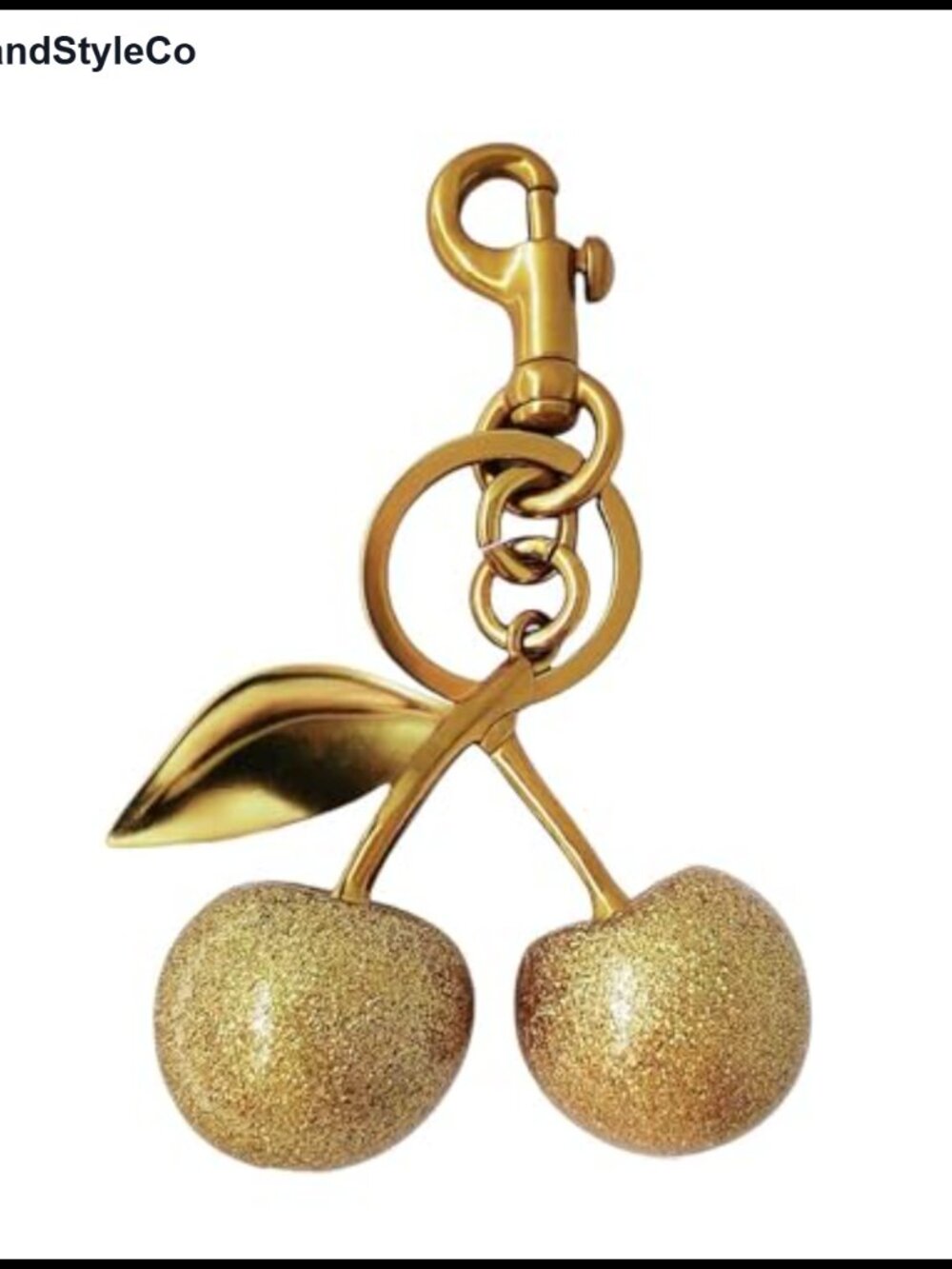 Vintage Cherry Bag Charm Keychain for Women Handbag